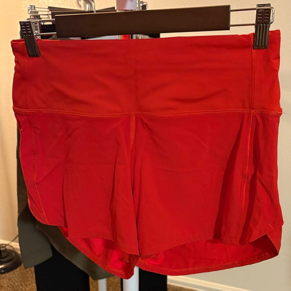 Lululemon Orange Hottie High-Rise Shorts